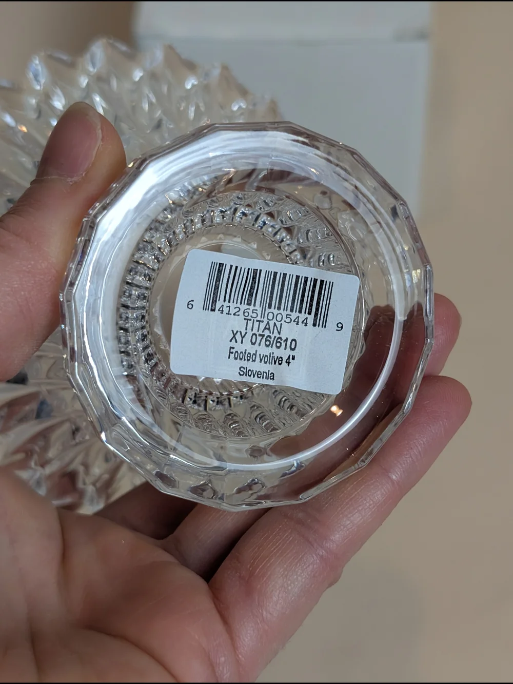 Mikasa Clear Cut Crystal Tea Votive - Radiant Glass Accent with Box